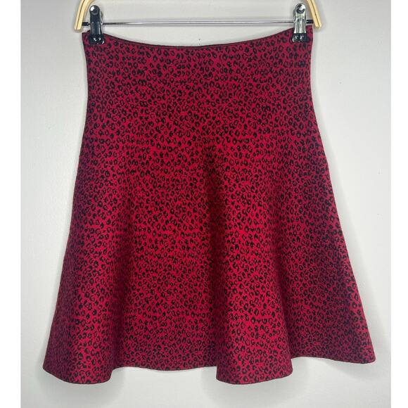 Goth Classic Concepts red leopard print skirt size M - Picture 1 of 3